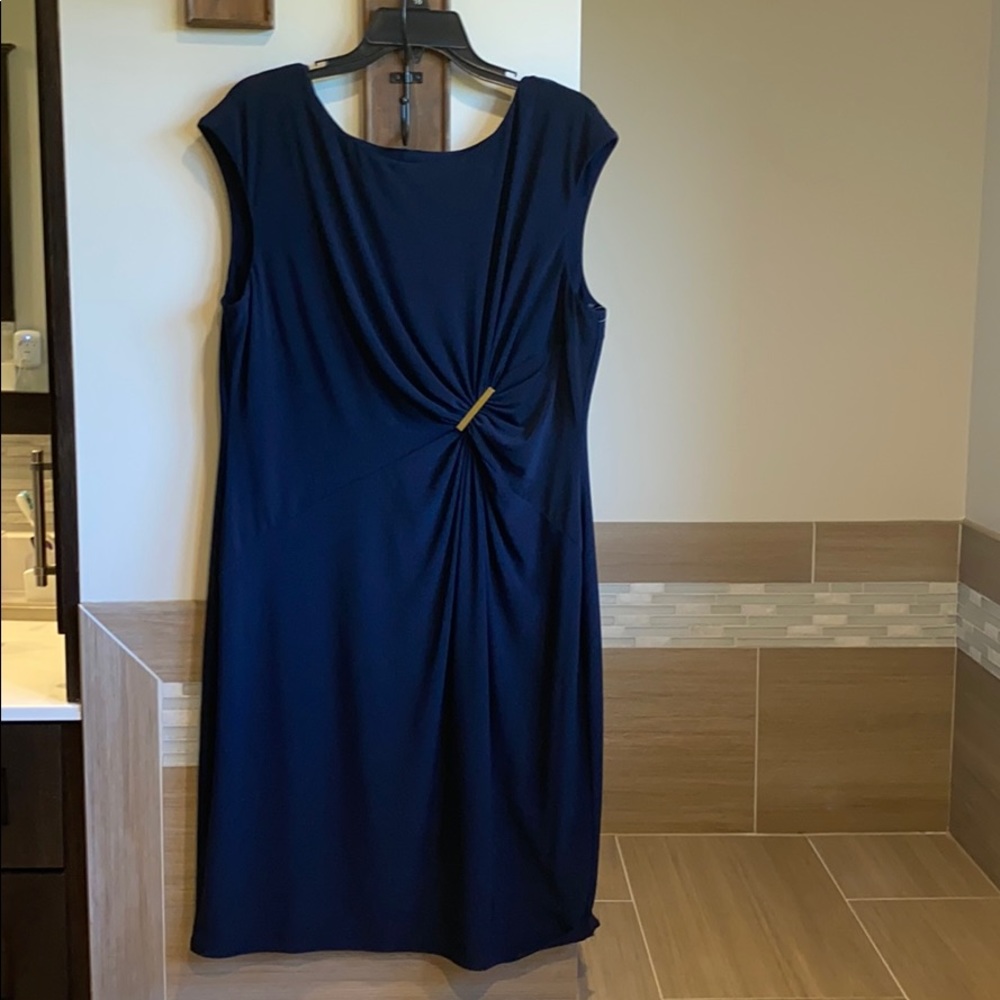 New w Tags-Anne Klein Sleeveless Dress (Ruched)